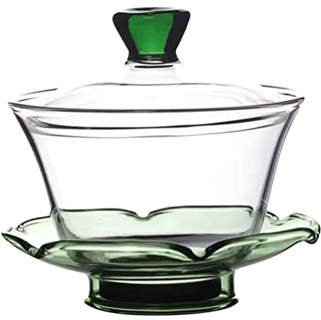 Cabilock 1 Satz Gaiwan Cha Meisterpokal Aus Glas Japanische Teetasse Teebecher Aus Glas Gaiwan Kung Fu Teetasse Trinkbecher Aus Keramik Vintage Kaffeetasse Und Untertasse Kristall Reisen