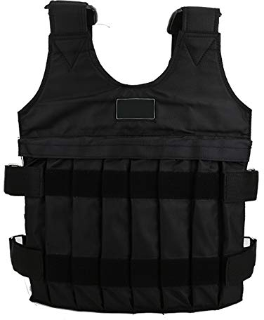 Verstellbare Gewichtsjacke, maximale Belastung 20 kg Gewichtsweste Weste Trainingsgerät für Männer Frauen Kraft Joggen, Laufen, Training, Gehen, Sand und Stahlplatte sind nicht enthalten
