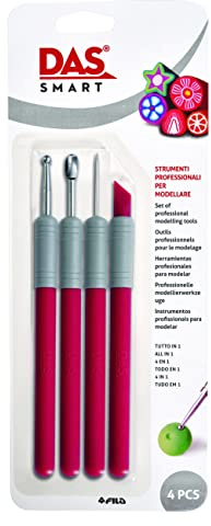 DAS Smart Set 4 Professional Modelling Accessories Clay Tools | Polymer Clay, For Professionals & Hobbyists