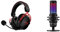 HyperX Cloud Alpha Wireless - Cuffie da gaming per PC, Autonomia di 300 ore, DTS Headphone:X Spatial Audio, Rosso e Nero & QuadCast S Microfono RGB USB Con Condensatore Per PC, PS4 E Mac, Nero