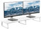 VIVO 39 inch Extra Long Monitor Stand, Wood & Steel Desktop Riser, Dual Screen, TV, Keyboard, Laptop, Ergonomic Desk and Tabletop Organizer, White, STAND-V000DL-W
