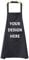 Delantal de cocina personalizado con texto personalizado con logotipo para mujeres y hombres, Negro -, talla única