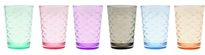 KB8 Lot de 6 verres couleur RING Gobelets à Eau, thé, Jus, Soda, Cocktail 20 cl - VERRRI015