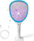 CYOUH Elektrische Fliegenklatsche extra stark mit 2700V, 2-in-1 Type-C Aufladung, wiederaufladbar mit integriertem Akku, Elektro-Mückenklatsche mit UV-Lichtfalle für Moskitos (Weiß, M)