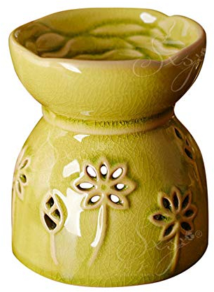 Bougie parfumée fondeur de parfum porte-bougie chauffe-plat, porte-bougie chauffe-plat en céramique/chauffe-cire, grand brûleur d'huiles essentielles diffuseur d'aromathérapie for salon, balcon, médit