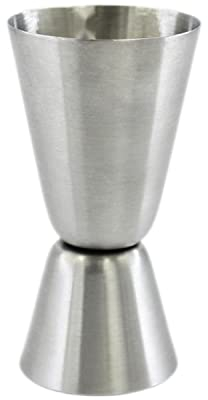 wisefood Barmaß, Edelstahl Maß silber 20/40ml, Jigger, Messbecher, praktisches Edelstahlmaß für Cocktails, Longdrinks, Shots (1 Stück)