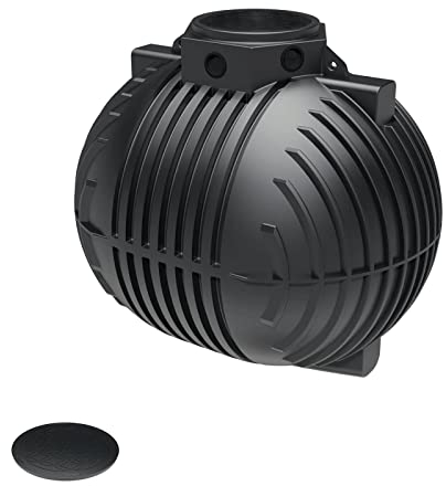 GreenLife Zisterne Aktionstank 5000 Liter Solo inkl. 2 Anschlüsse DN 100 mit Gummidichtung und begehbarem Deckel - Regenwasserbehälter BZW. Regenwassertank unterirdisch für Regenwasser