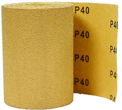 Trend Aluminium Oxide Sanding Roll, 40 Grit, 115mm Wide x 5 Metre Long, Strong & Durable Anti-Clog Sand Paper, AB/R115/40A