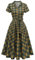 Wedtrend Abend Kleid Damen Rockabilly Schuhe Damen Abendkleid Hochzeit Gast Elegant Midilang WTP30001 YellowGreenSmallPlaids M