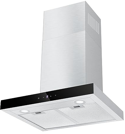 TopStrong Cappa aspirante 60 cm, cappa aspirante con flusso d'aria 700 m³/h, cappa aspirante 60 cm, in acciaio inox, 9 livelli di controllo Soft Touch e luce LED da 2 W