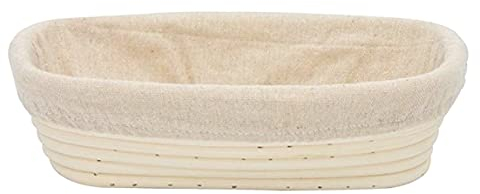 Rissunkv Gärkörbchen Für Brot Mit Einlage, 2er-Set – Ovale Gärkörbe Für Sauerteig, 21 Cm,Brot Backen Zubehör Teig, Werkzeuge Für Die Herstellung Von Sauerteigbrot, Gärfolie Brot, Rattan, EOKWPNIUVC5QTOTALB5N