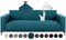 Alishomtll Sofa Überzug 4 Sitzer Stretch Sofabezug Universal Wasserabweisend Couch Überzug Sofaüberwürfe Elastische Jacquard Couchbezug rutschfest Sofaschoner für Hunde Katzen (230-300cm, Blaugrün)