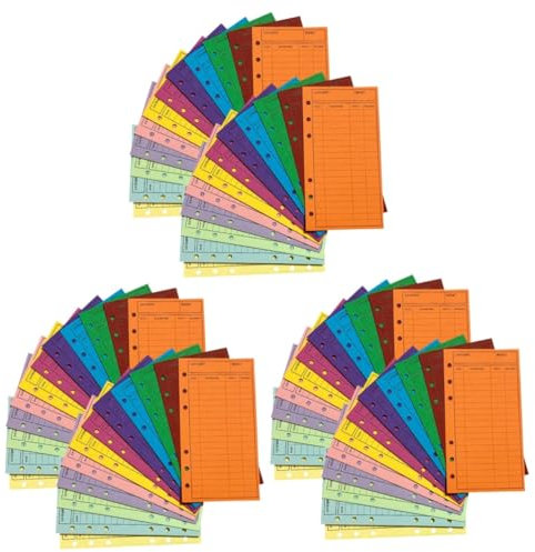 NUOBESTY Lot de 3 Enveloppes Décoratives en Carton Épais pour Classeur Budgétaire Pochettes pour Billets Pièces X 3