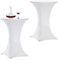 Lumeclat 2 Stück Stretch Stehtisch Hussen - Elastische Tischdecken für Cocktail, Bar Counter und Runde Tische - Perfekt für Hochzeiten und Geburtstagsfeiern - Ø55x 90cm(Weiß)