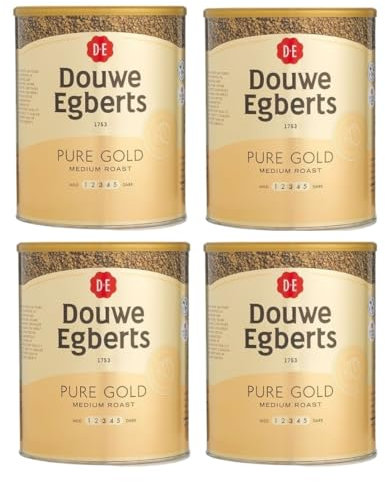 Douwe Egberts Pure Gold Instant Coffee 750g Tin (Pack of 4)