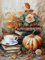 Bimkole DIY 5D Diamond Painting Zubehör Kürbisbuch, Kaffee Diamant Malerei Kit Voll Runde Bohrer Malen nach Zahlen Malerei Stickerei Kreuzstich Diamond Dekoration 30x40cm