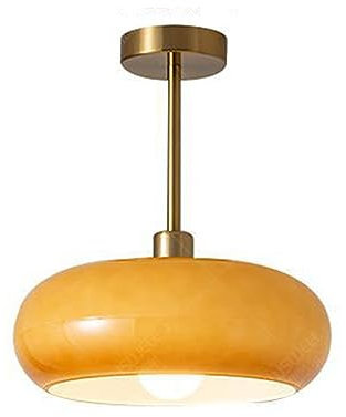 Deckenleuchte Wohnzimmerlampen Vintage Messing Glas Deckenleuchte Japanischen Stil Semi Flush Mount Deckenleuchte Deckenleuchten for Garderobe Küche Flur Gasthaus Veranda Eingang Waschküche Badezimmer
