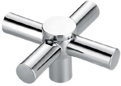 Milageto Tap Handles - Cross-Arm Faucet Knobs Replacement - Zinc Alloy for Kitchen & Bathroom Sink