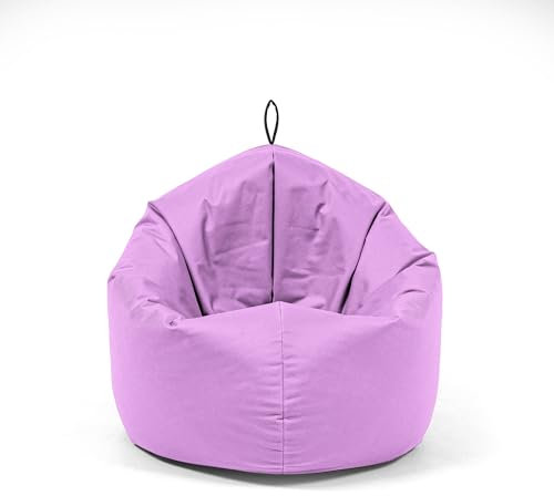 Nadimaideal Sitzsack 2 in1 Funktionen für Kinder, Teenager & Erwachsene | Indoor & Outdoor | Gaming Sitzsack -Komfortabler Beanbag | Füllung EPS Perlen (Flieder, L -Durchmesser: 125 cm)