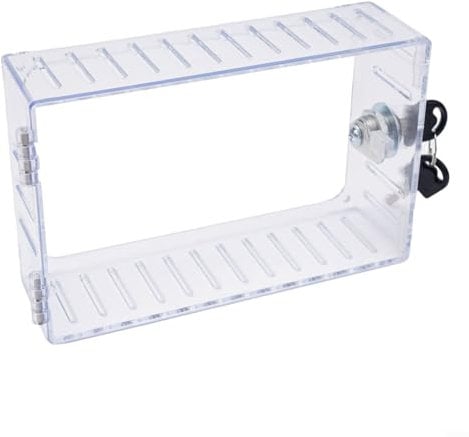 HOHOVYVY Ventilation box for radiators, thermostat lock box, clear acrylic thermostat guard, clear cover lock box
