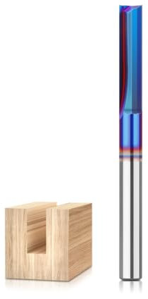 WSOOX CNC Fraise à rainurer à queue 8 mm Nano Blue Coating Bois Fraise CNC pour défonceuse Ø 8 mm