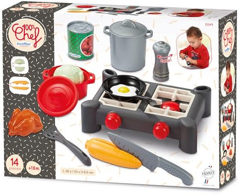Ecoiffier - Dinette Réchaud - Jeu d'imitation pour Enfant - Développe l'imagination - Solide et Pratique - Idéal dès 18 Mois pour de Longs Moments de Jeux - 2549