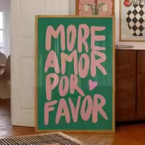 HIPWST Eclectic More Amor Por Favor Sunshine Quotes Wall Art Prints Canvas Painting Poster Pictures For Living Room Decor 50x70cm Frameless