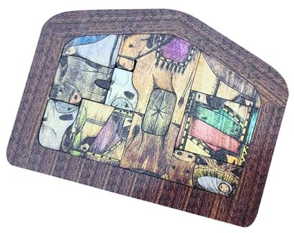 Künstlerisches Krippen-Puzzle Jesus-Krippe, Ornament, Holz, zur Verbesserung religiöser Atmosphäre, Puzzlespiel