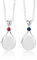 HAMKU 2 Stück Plötzlich Meerjungfrau Kette Mermaid Medaillon,Kette Mädchen Edelstahl Meerjungfrauen Anhänger Schmuck Halsketten,Kette Damen,Passend Für Damen Und Mädchen (Blau Rot)