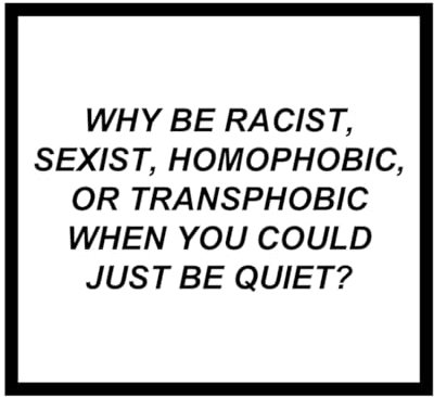 Why Be Racist Sexist Homophobic or Transphobic Sticker Set, 3 Stück, Gegen Rechts- Wasserfeste Vinyl Aufkleber - Aufkleber für Autos, LKWs, Vans, SUVs, Wände, Fenster, Laptops und Notizbücher