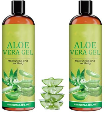 Aloe Vera Gel Bio, Natürlich, Rein & Ohne Duftstoffe, für Gesicht Haare Körper - Natürliche, Beruhigende und Pflegende Feuchtigkeitscreme After Sun (2)