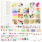 MoguGo Charms Anhänger Set 420 Stück – DIY Schmuck Selber Machen, mit Bubble Tea, Schmetterling, Gummibärchen – Bastelset für Armband, Ohrringe & Schlüsselanhänger