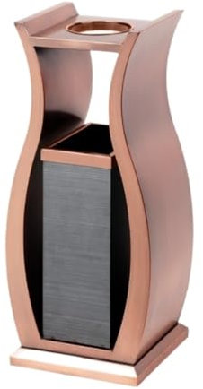 SAGELSHN Poubelle Cuisine Poubelle De Recyclage Des Déchets Extérieurs Poubelle En Acier Inoxydable Haut De Gamme Hôtel Vertical Hall D'hôtel Avec Cendrier Poubelle Exterieur(Rose gold)