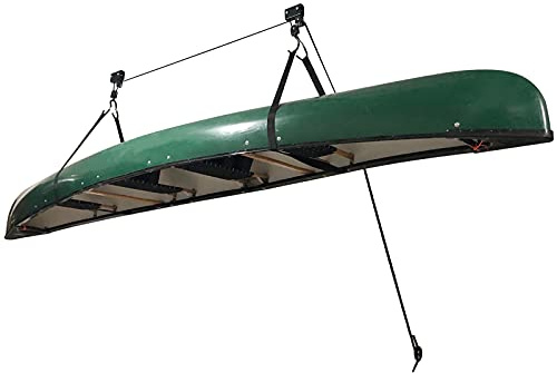 Tbest Kajak-Lagerhebeug, Flaschenzugsystem Zur Deckenmontage mit Hängendem FlaschenzuStem, Kanu und Paddleboard Über