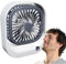 Ventilador Personal Para Escritorio, VentiladorDe Oficina Pequeño - De Oficina Recargable Cuadrado Por USB | Mini Portátil Ajustable Para Comodidad De Verano Para Estudiantes, U