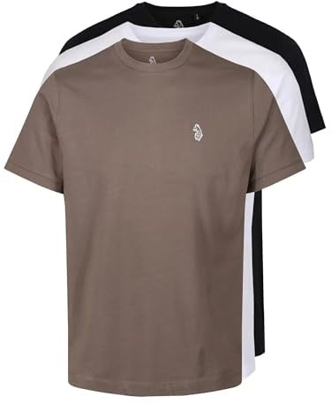 LUKE Men's T-Shirts 3-Pack – Crew Neck Short Sleeve Tees – 100% Cotton