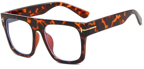 EYEGLSMST Großer Quadratische Lesebrille für Damen Herren, Stilvolle Blaulicht Blockierende Computerleser, Gross Brillenmüdigkeit vorbeugen Leser Brille