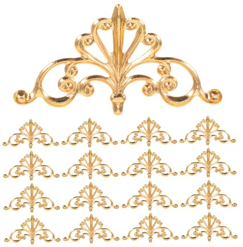 TOYANDONA 100 Stück Kupfer Möbelapplikationen Geschnitzte Dekorative Onlays für Schubladen und Boxen Einfache DIY Montage Elegante Möbel Verzierung für Schränke und Wohnraum