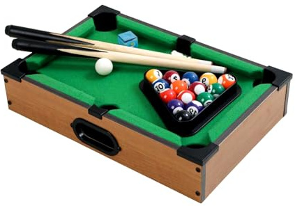 Kinaxixi Mini Pool Table Wooden Billiards Tabletop Board Game for Family Night Party Time Gift for Cat Lovers