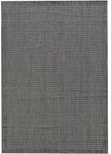 Stilvoll Günstig by ELMM Terasse-Balkon-küche Teppich 140 x 200 cm Schwarz – modernes Design