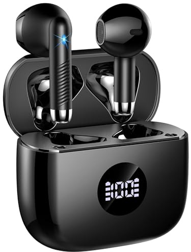 zakotu Cuffie Bluetooth 5.4, 40 Ore Cuffie In Ear Cancellazione Rumore ENC e 4 HD Mics, Auricolari Bluetooth 2026, HiFi Cuffiette LED Display, IP7 Impermeabile Cuffie Senza Fili