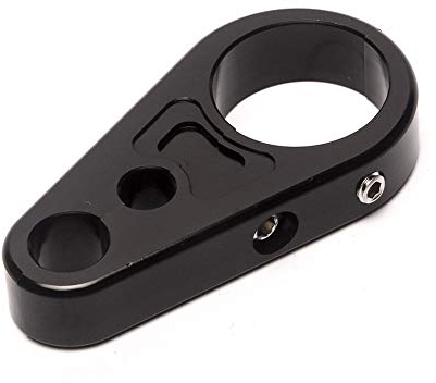 LEAGUE&CO 1 25MM Universal Aluminum Motorrad Lenkerklemme Kabelklemme Rahmenklemme für Harley Davidson Dyna Fat Bob FXDF (Schwarz)