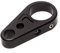 LEAGUE&CO 1 25MM Universal Aluminum Motorrad Lenkerklemme Kabelklemme Rahmenklemme für Harley Davidson Dyna Fat Bob FXDF (Schwarz)