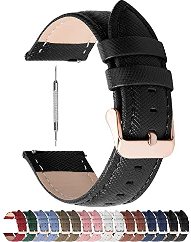 Fullmosa Cinturino 22mm Pelle per Orologi, Cinturino Orologio a Sgancio Rapido per Uomo Donna, Cinturini di Ricambio Smartwatch Compatible con Samsung Galaxy Watch 3 45mm/Galaxy Watch 46mm/Garmin