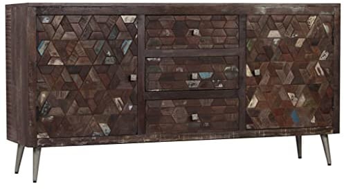 vidaXL Sideboard Altholz Massiv 160x40x80cm Kommode Anrichte Mehrzweck Schrank