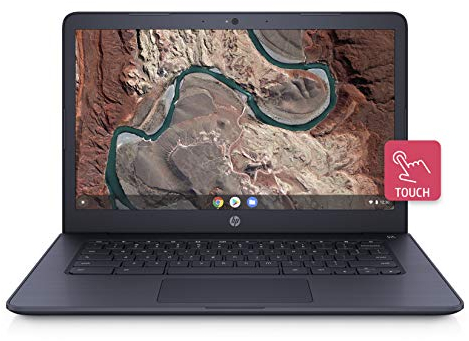 HP Chromebook 14 Laptop with 180 Degree Hinge, Touch Screen Display, AMD Dual-Core A4-9120 Processor, 4GB SDRAM, 32GB eMMC Memory, Chrome OS (14-db0090nr, Ink Blue)