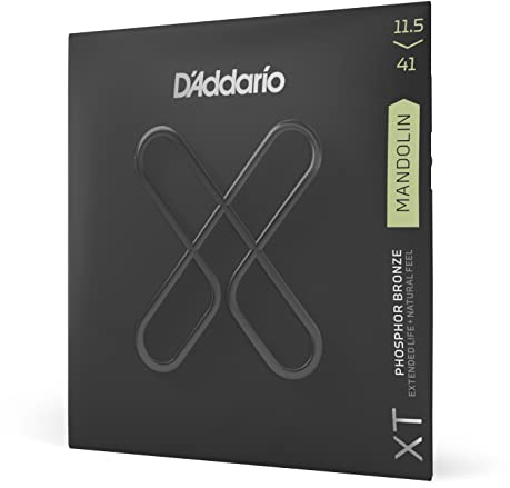 D'Addario Mandolin Strings - Coated Mandolin Strings - XT Phosphor Bronze - For 8 String Mandolin - Extended Life, Natural Feel - XTM11541 - Medium/Heavy, 11.5-41