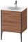 Duravit XViu 4300 Waschtischunterbau stehend, 2 Auszüge, für Waschtisch Viu 234463, 610x480 mm, Farbe (Front/Korpus): schwarz matt/nussbaum Natur - XV43000B279