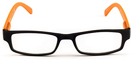 Contacta, One, Occhiali da Lettura per Uomo e Donna, Occhiali Pratici e Funzionali, Montatura Bicolore, Colore Arancione, Diottrie +2,50, Confezione con Astuccio Trasparente, 21g