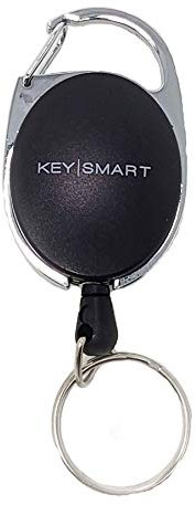 KeySmart Einziehbarer Karabiner, Gürtelclip, Schlüsselanhänger und Snap-Abzeichen-Spule (1 Stück)